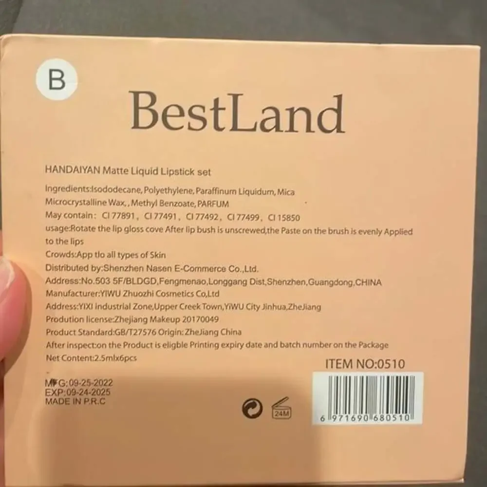 NWT WOMENS BESTLAND HANDAIYAN MATTE LIQUID LIPSTICK SET​​​​​​​​